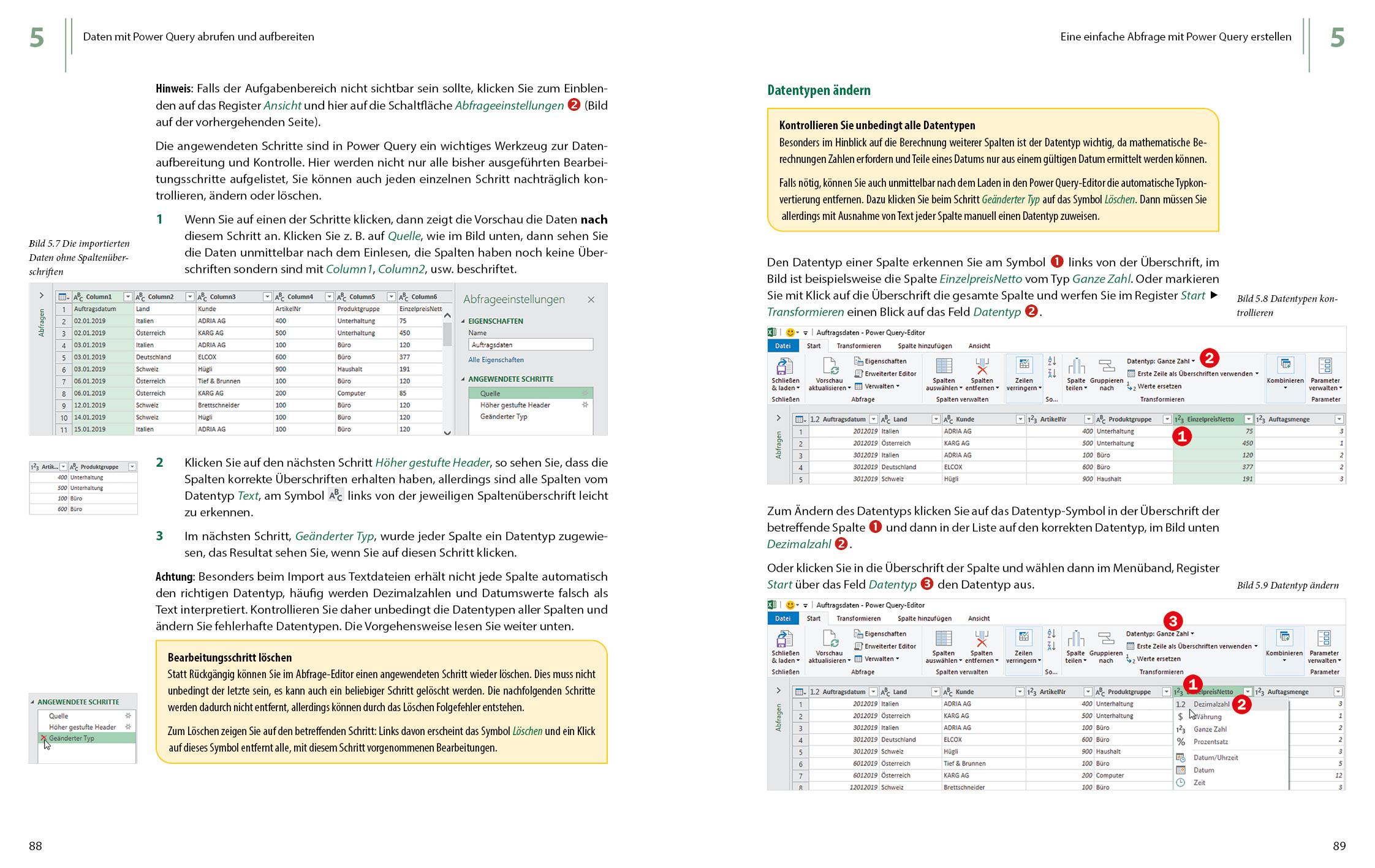 Beispielinhalt (Bild) Excel Spezial - Daten abrufen, aufbereiten & mit Pivot-Tabellen auswerten