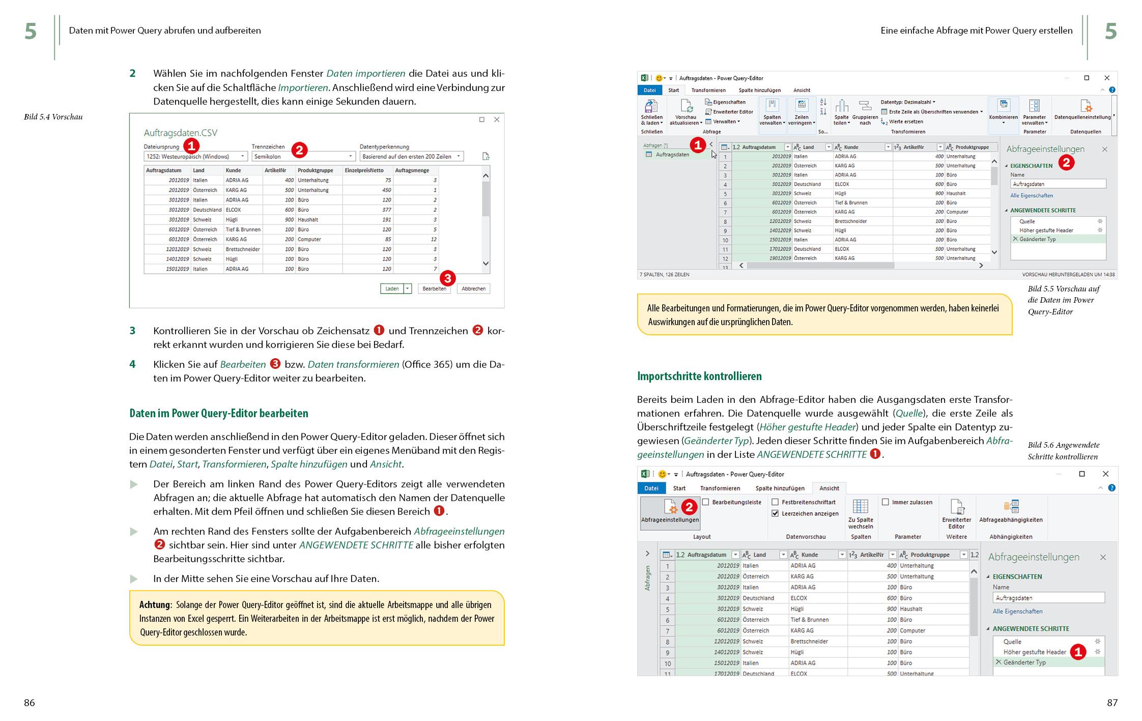 Beispielinhalt (Bild) Excel Spezial - Daten abrufen, aufbereiten & mit Pivot-Tabellen auswerten