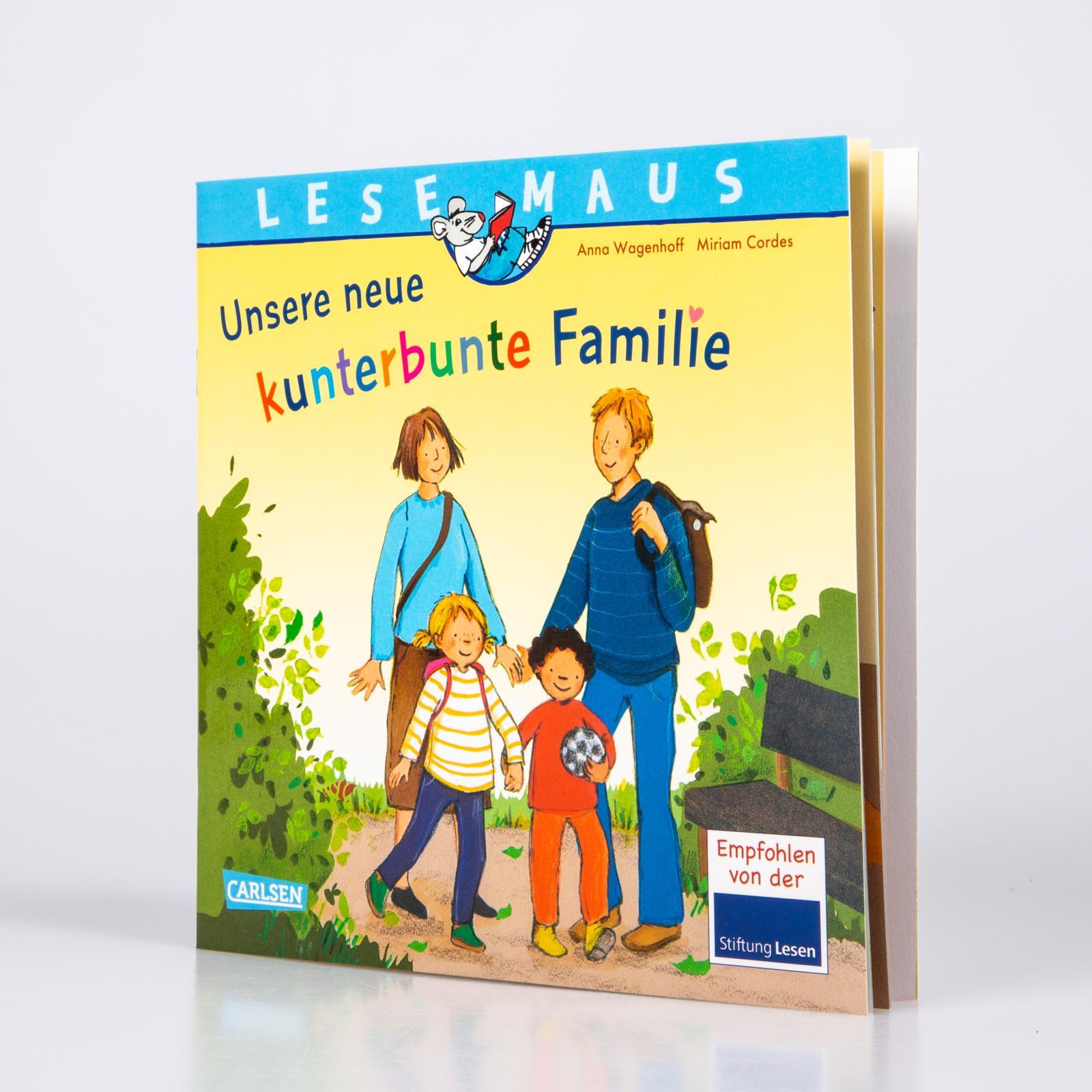 Beispielinhalt (Bild) LESEMAUS 170: Unsere neue kunterbunte Familie