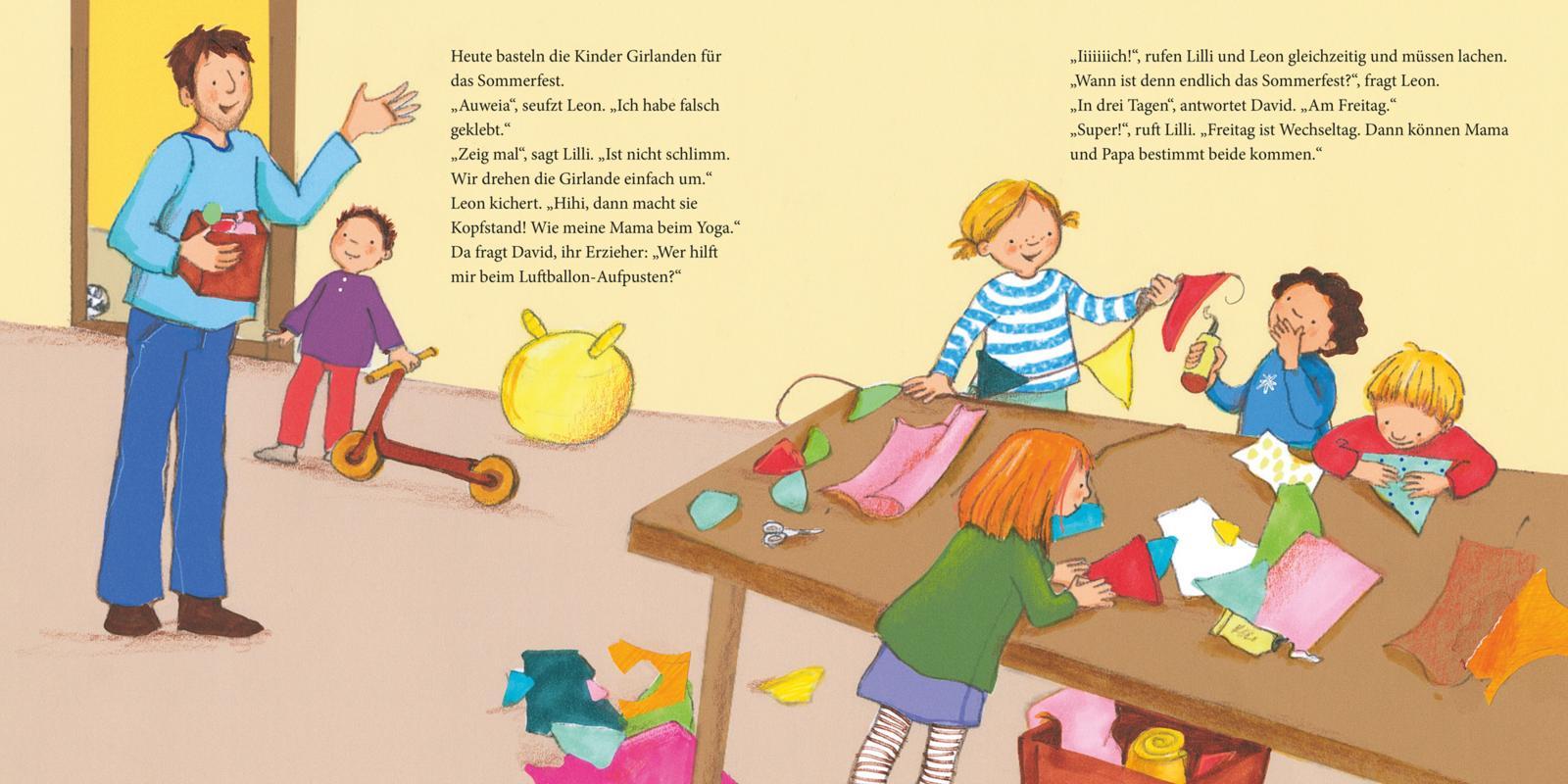 Beispielinhalt (Bild) LESEMAUS 170: Unsere neue kunterbunte Familie