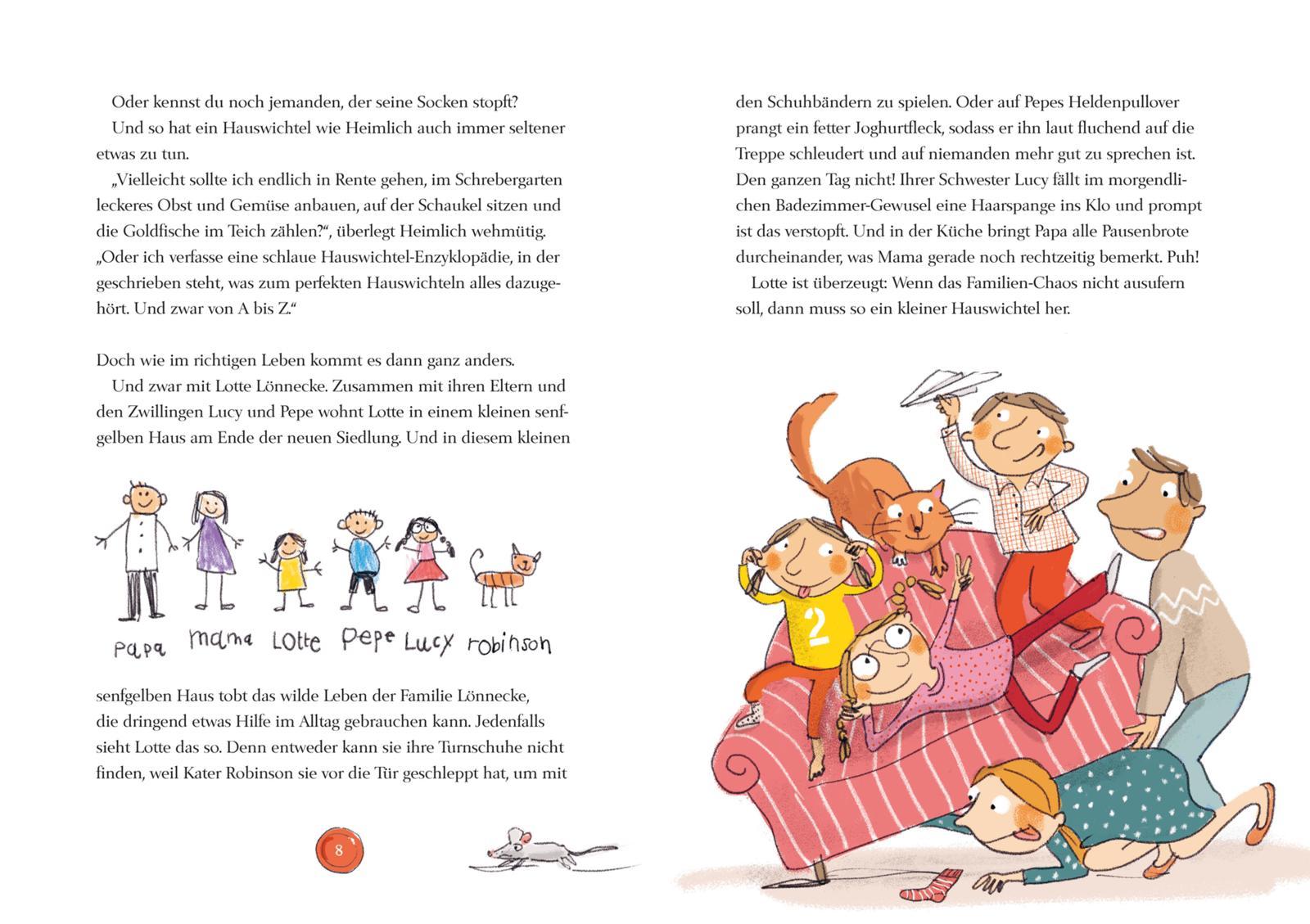 Beispielinhalt (Bild) Der kleine Herr Heimlich hat Großes vor