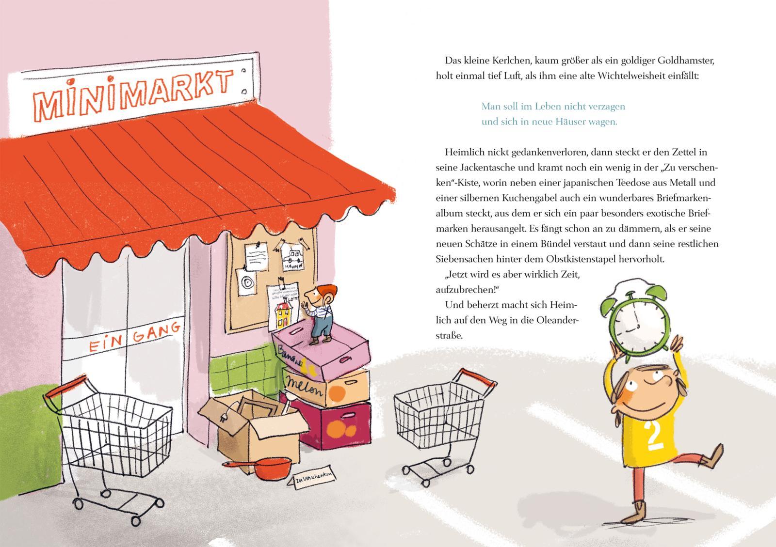 Beispielinhalt (Bild) Der kleine Herr Heimlich hat Großes vor