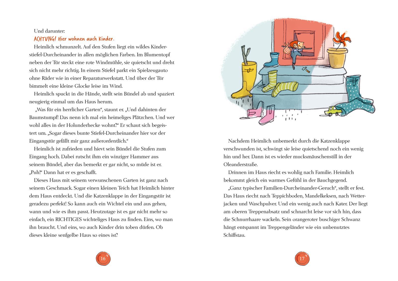 Beispielinhalt (Bild) Der kleine Herr Heimlich hat Großes vor