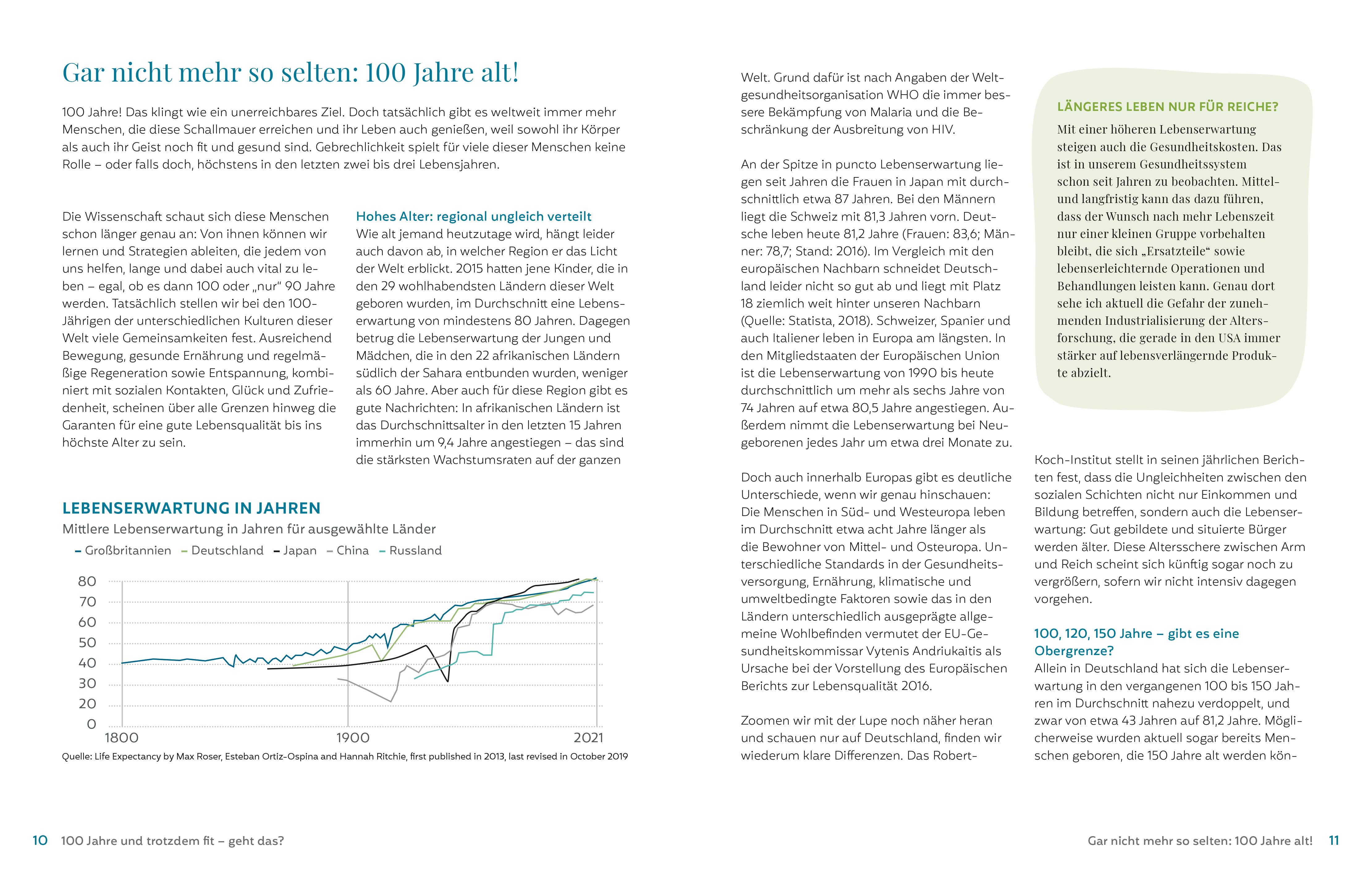 Beispielinhalt (Bild) Die Gesundheitsformel der 100-Jährigen