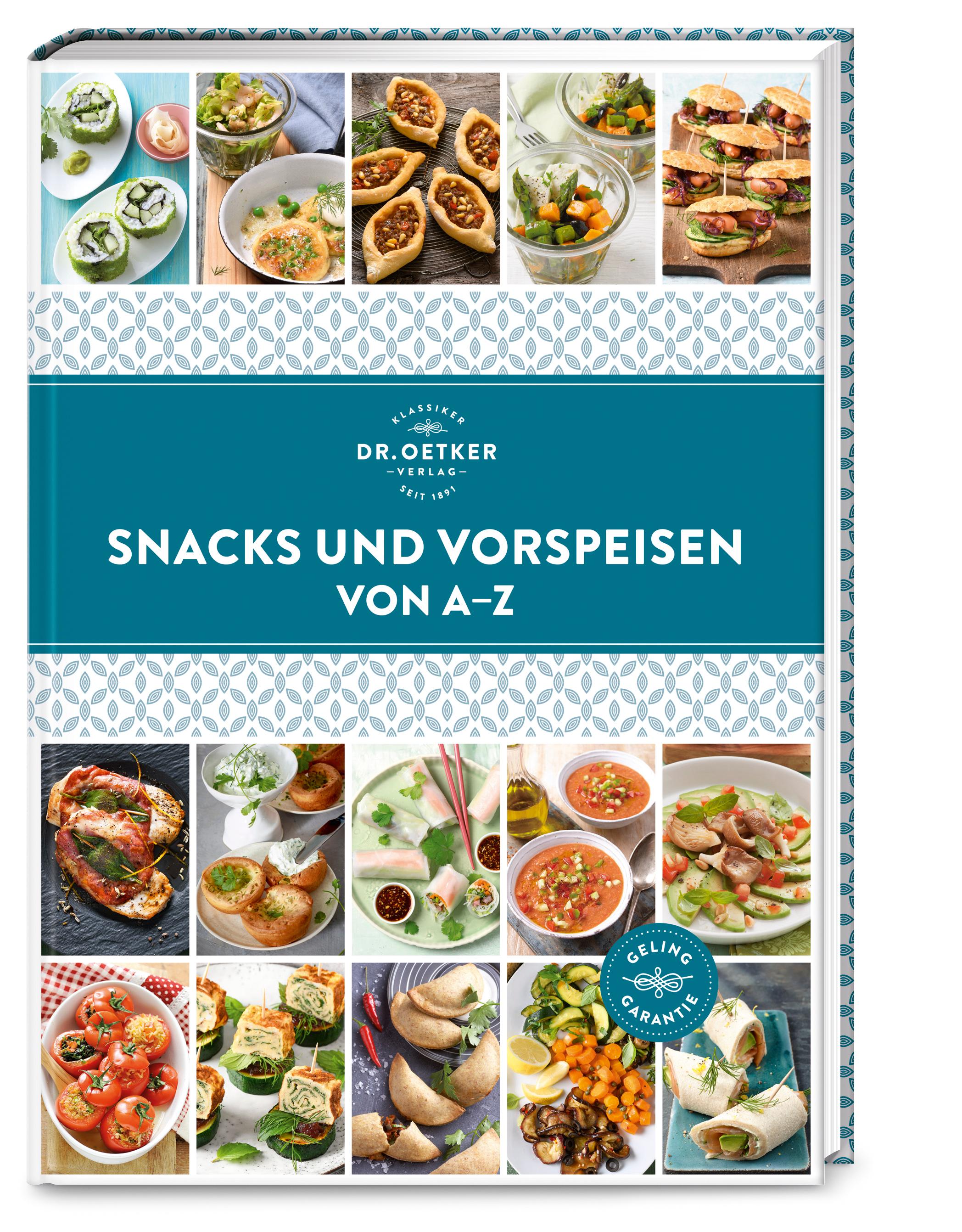 Vorderes Coverbild Snacks und Vorspeisen von A-Z