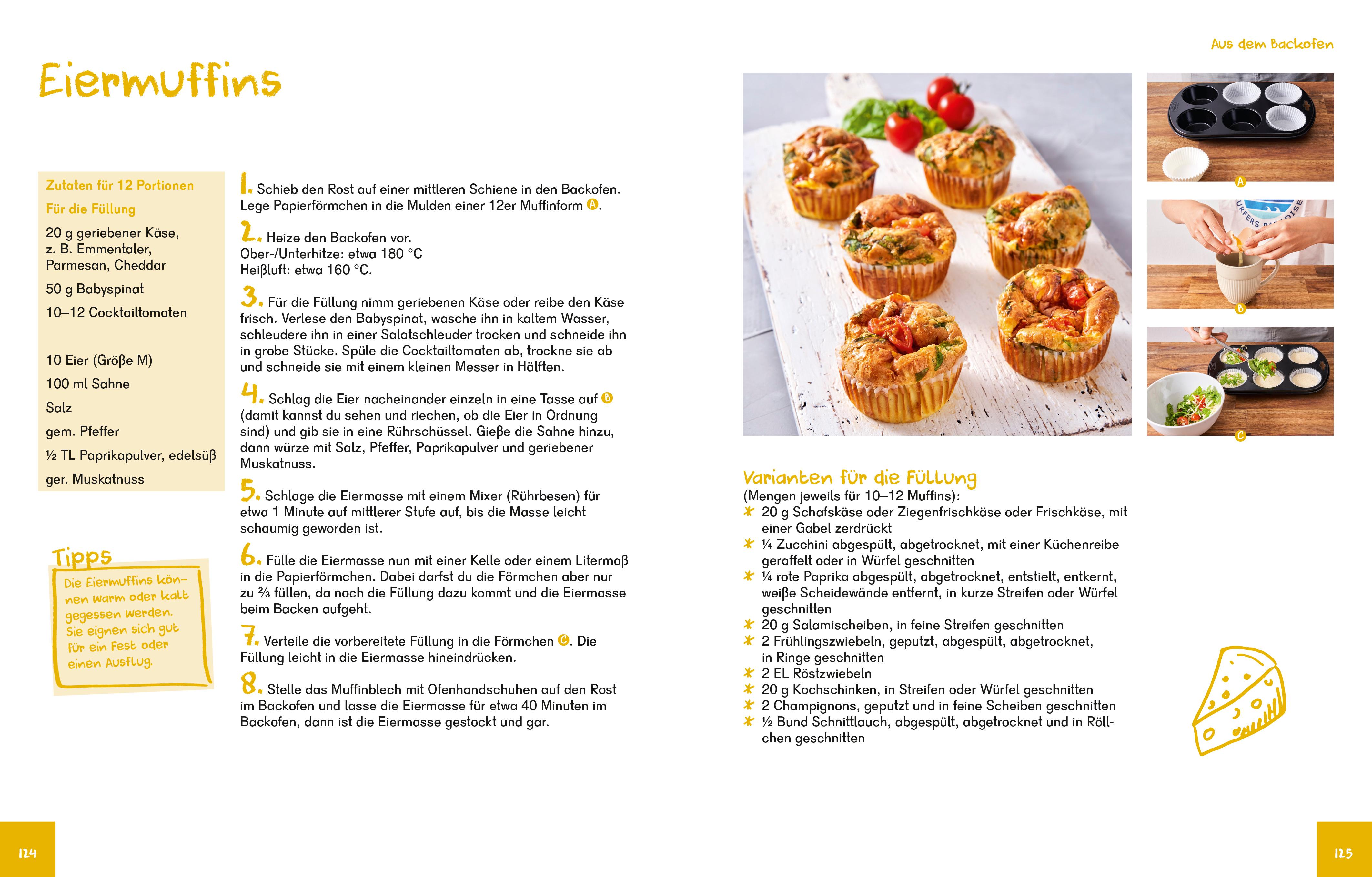 Beispielinhalt (Bild) Das Dr. Oetker Schulkochbuch für Kinder