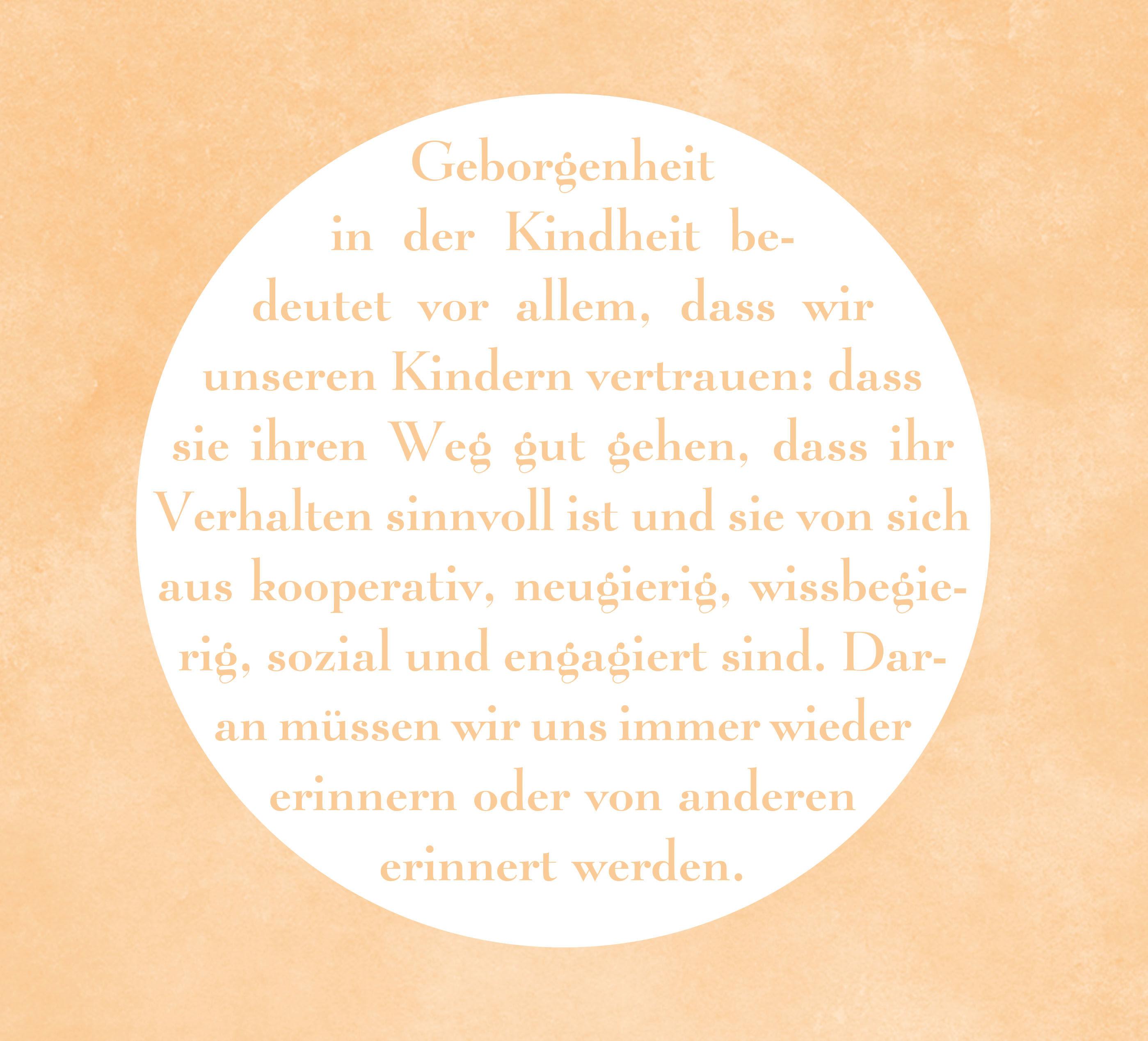 Beispielinhalt (Bild) Geborgene Kindheit