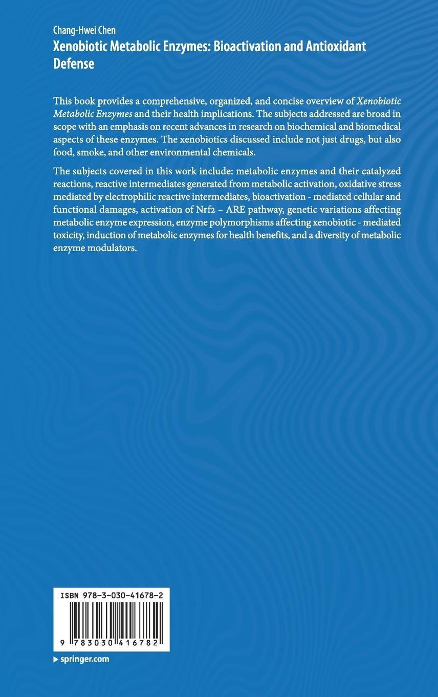 Rückseitencover Xenobiotic Metabolic Enzymes: Bioactivation and Antioxidant Defense