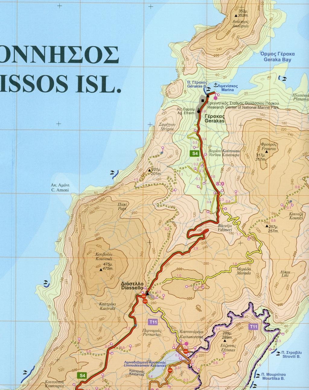 Beispielinhalt (Bild) Alonissos 1 : 25 000