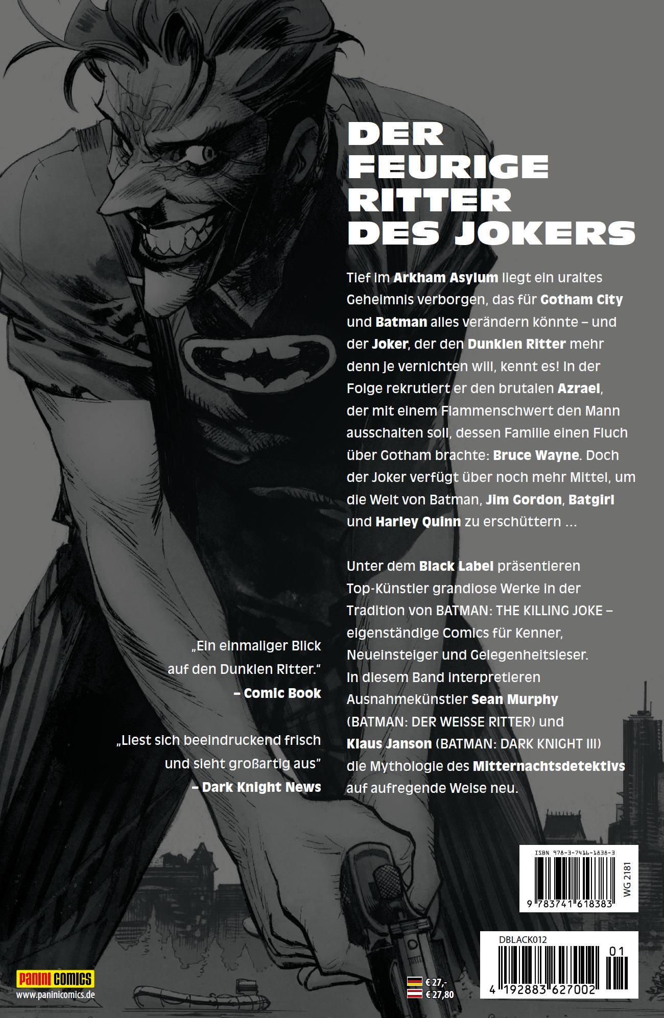 Rückseitencover Batman: Der Fluch des Weißen Ritters