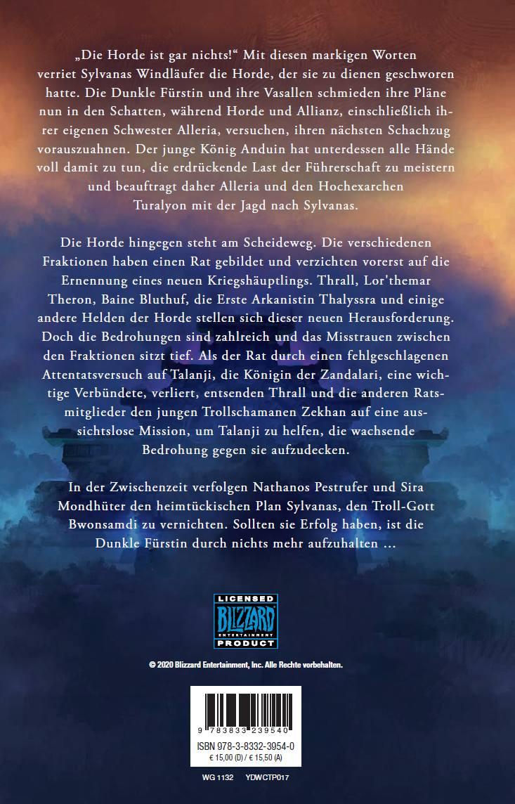 Rückseitencover World of Warcraft: Shadowlands: Aufstieg der Schatten