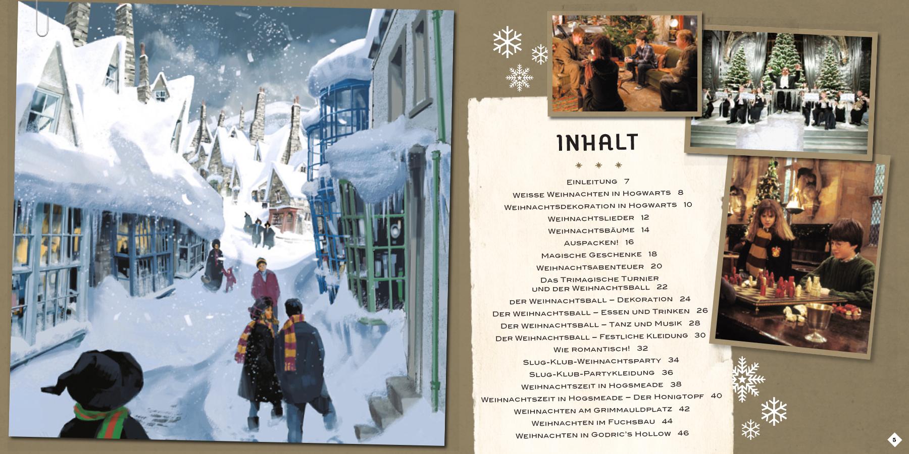 Beispielinhalt (Bild) Harry Potter: Weihnachten in der Zauberwelt - Das Handbuch zu den Filmen
