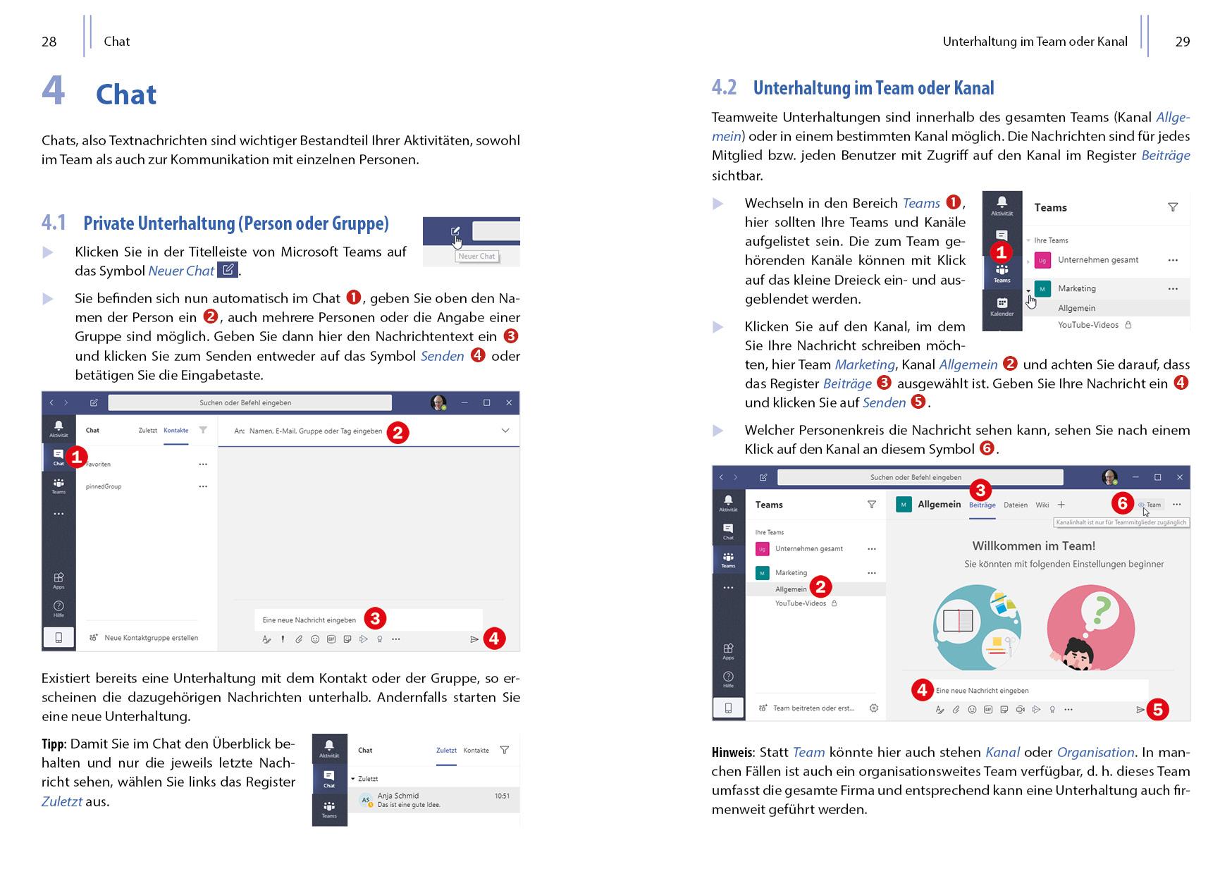 Beispielinhalt (Bild) Microsoft Teams - Die Anleitung für Einsteiger im Homeoffice