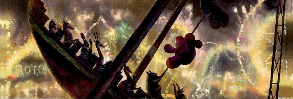 Beispielinhalt (Bild) Jahrmarkt um Mitternacht