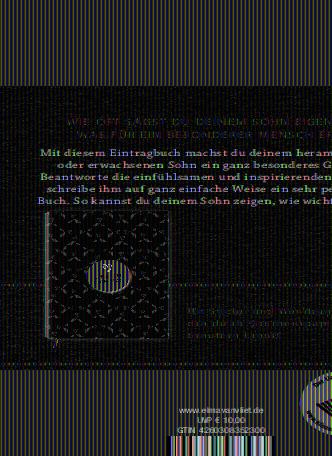 Rückseitencover Für meinen tollen Sohn