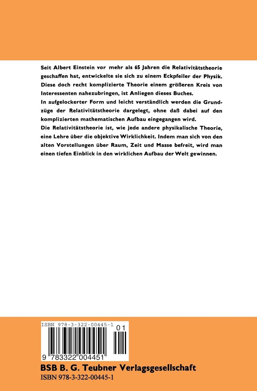 Rückseitencover Was ist die Relativitätstheorie?