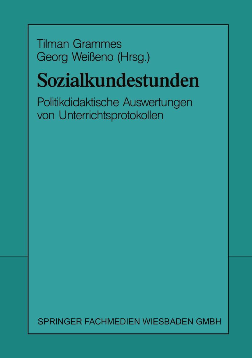Vorderes Coverbild Sozialkundestunden