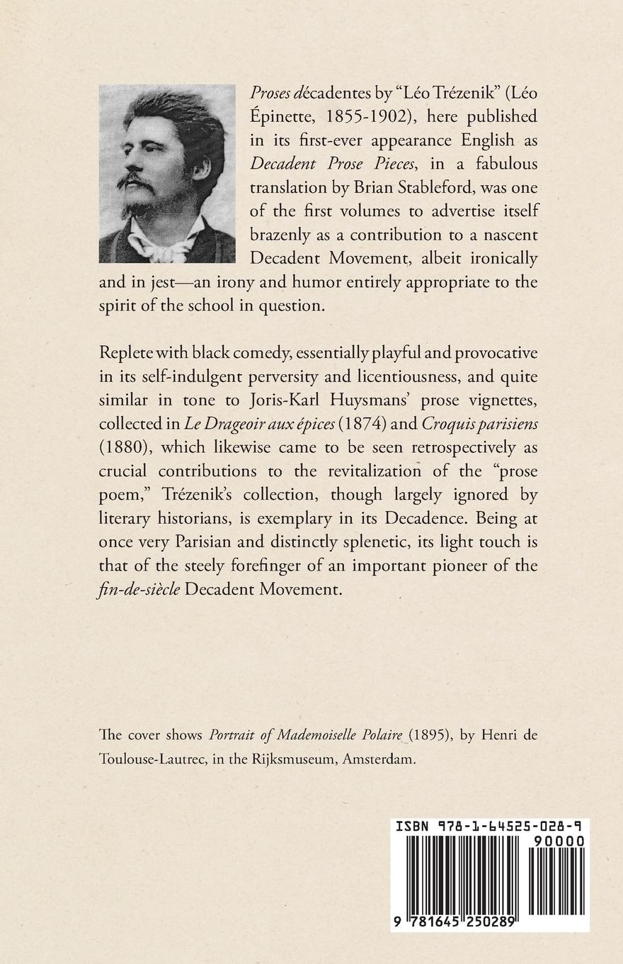 Rückseitencover Decadent Prose Pieces