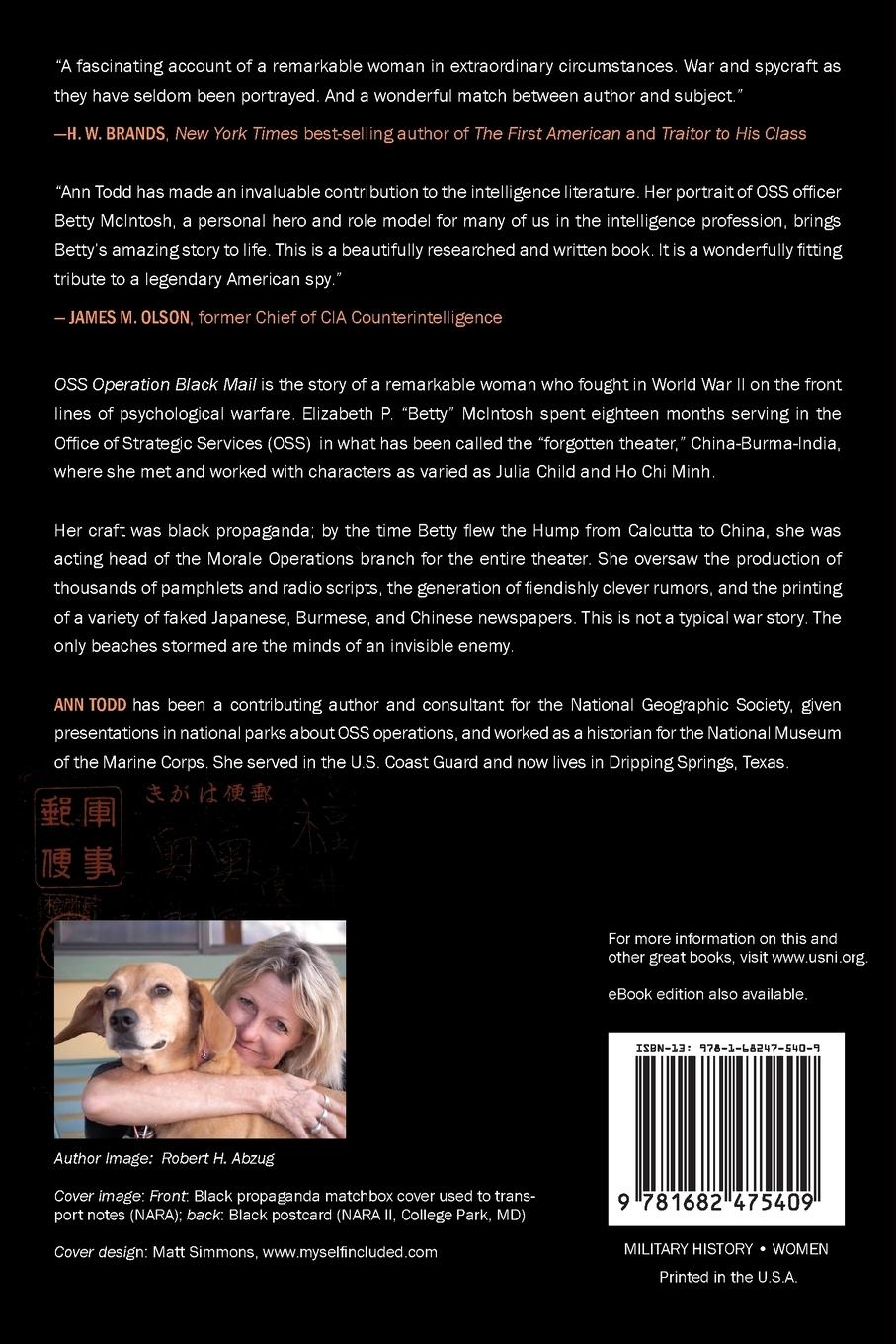 Rückseitencover OSS Operation Black Mail