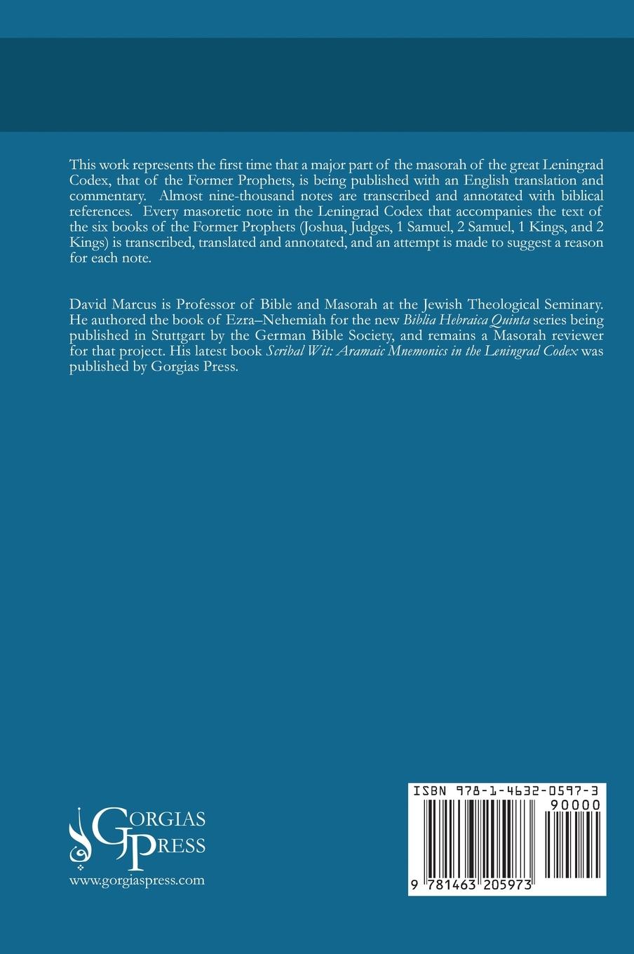 Rückseitencover The Masorah of the Former Prophets in the Leningrad Codex