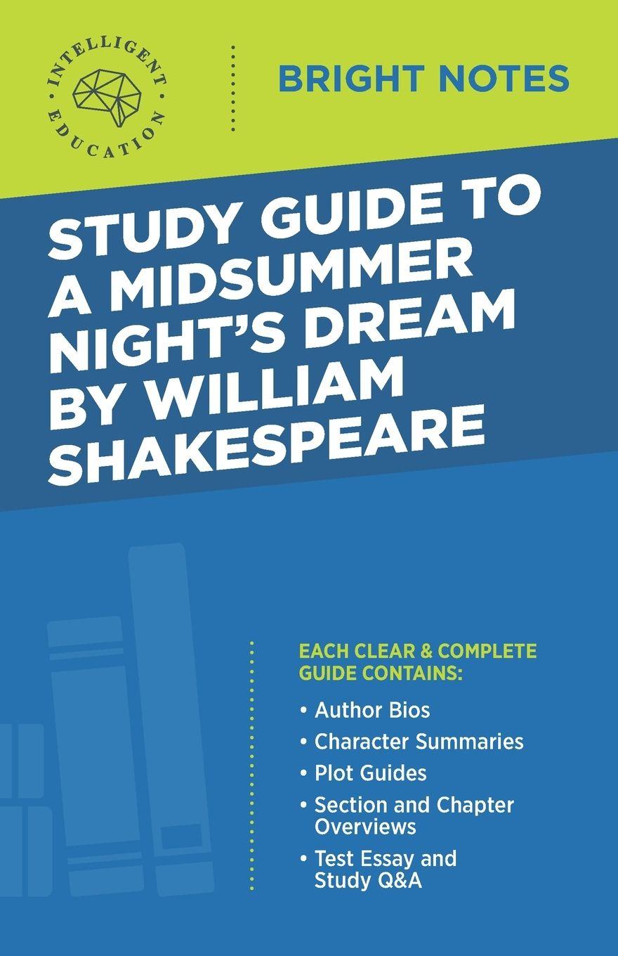 Vorderes Coverbild Study Guide to A Midsummer Night's Dream by William Shakespeare