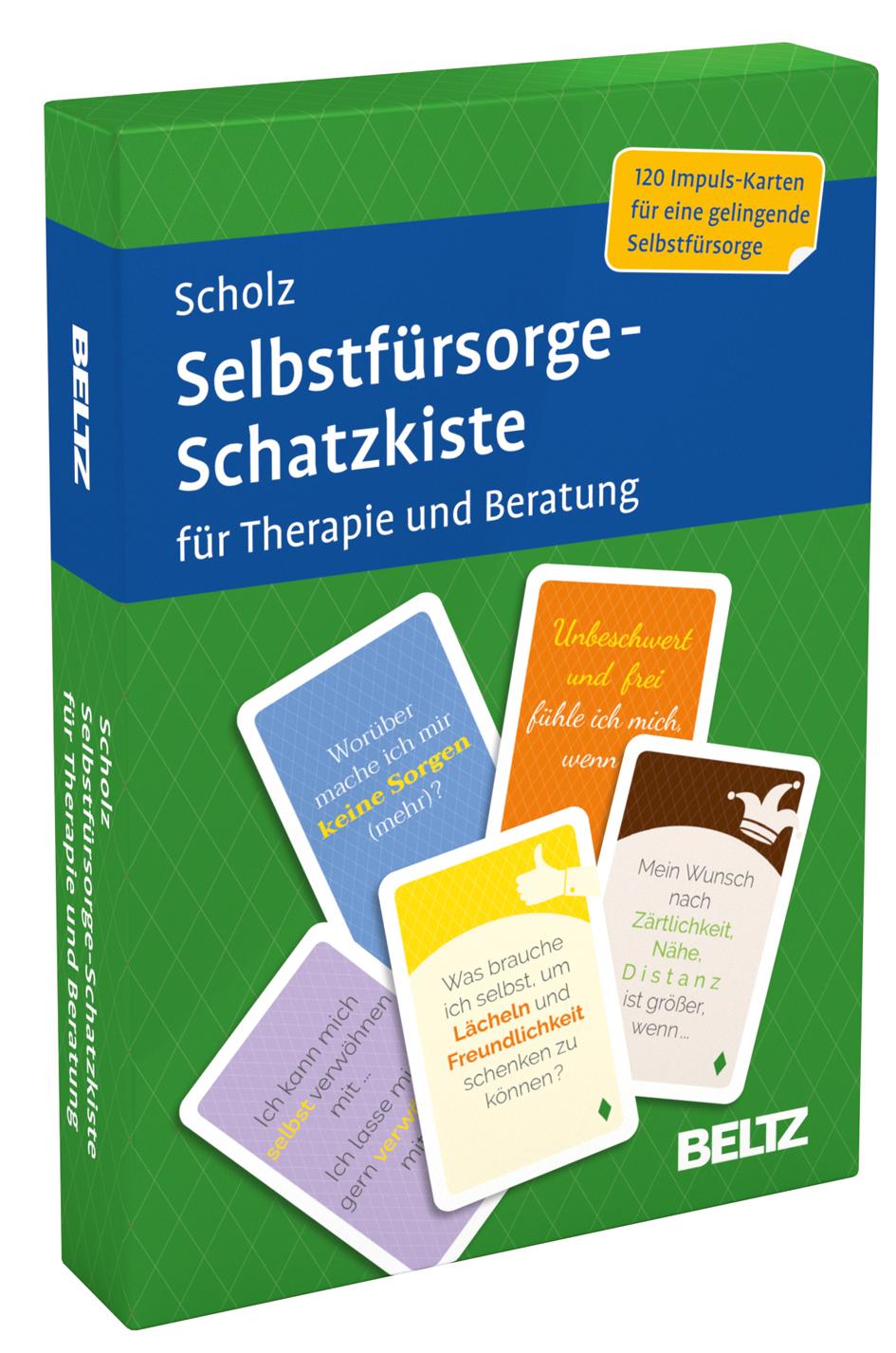 Vorderes Coverbild Selbstfürsorge-Schatzkiste für Therapie und Beratung