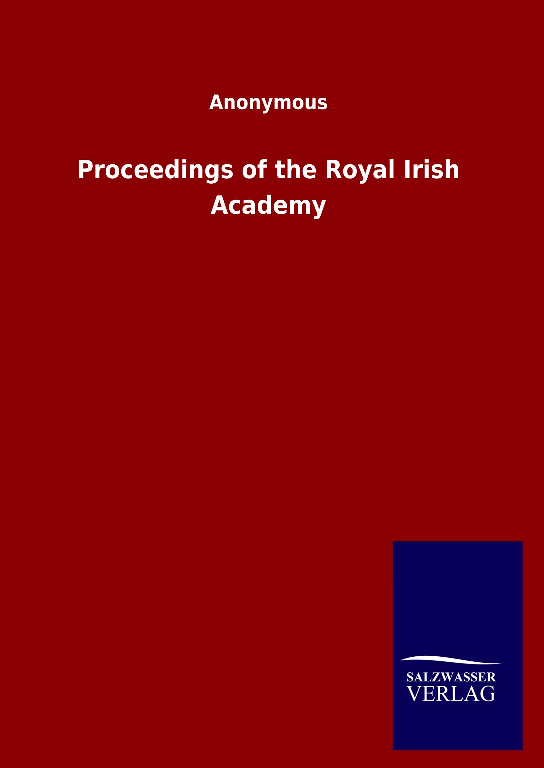 Vorderes Coverbild Proceedings of the Royal Irish Academy
