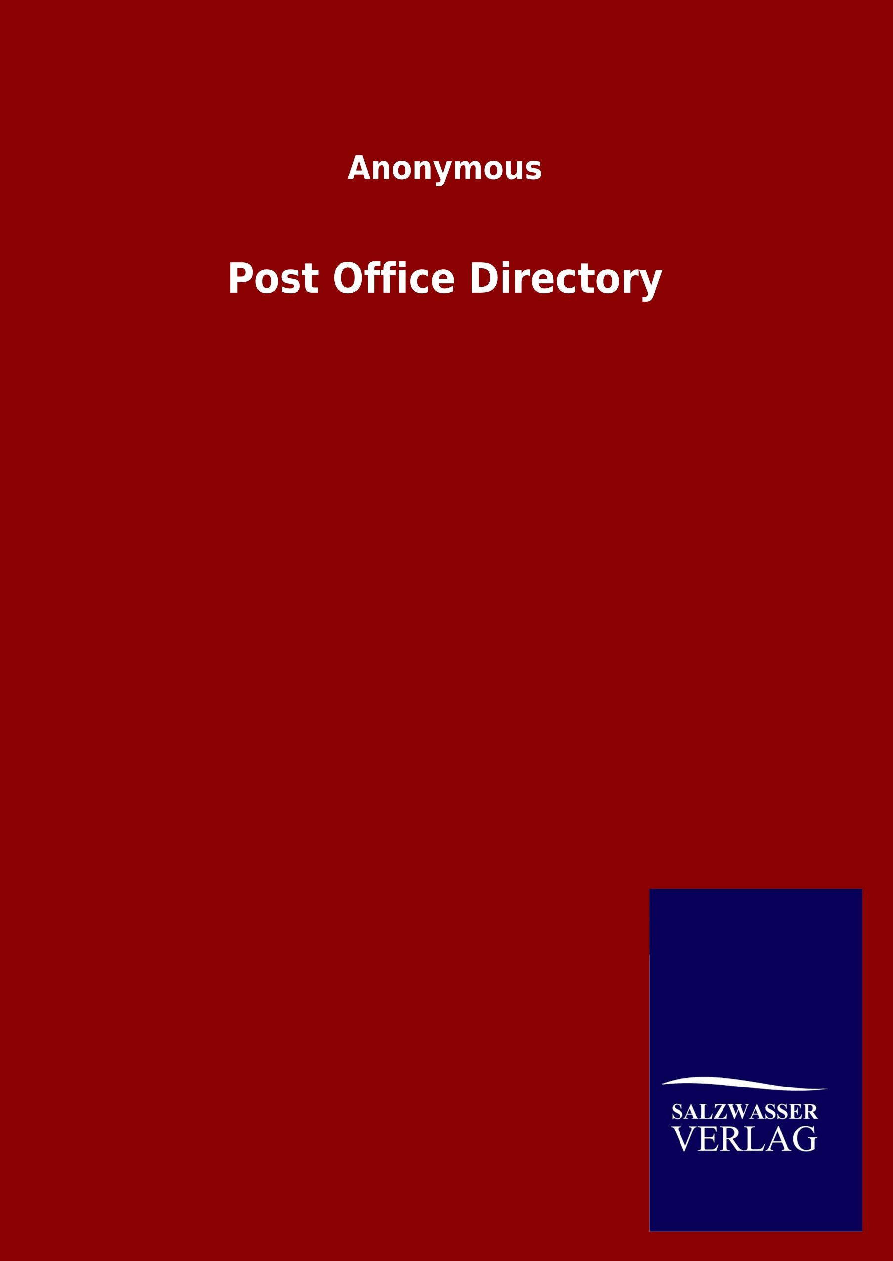 Vorderes Coverbild Post Office Directory