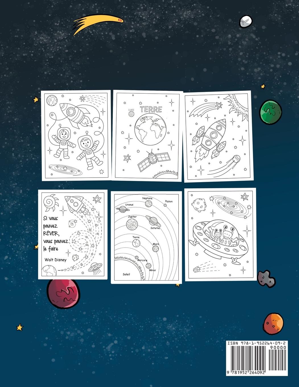 Rückseitencover Livre de coloriage de l'espace pour les enfants