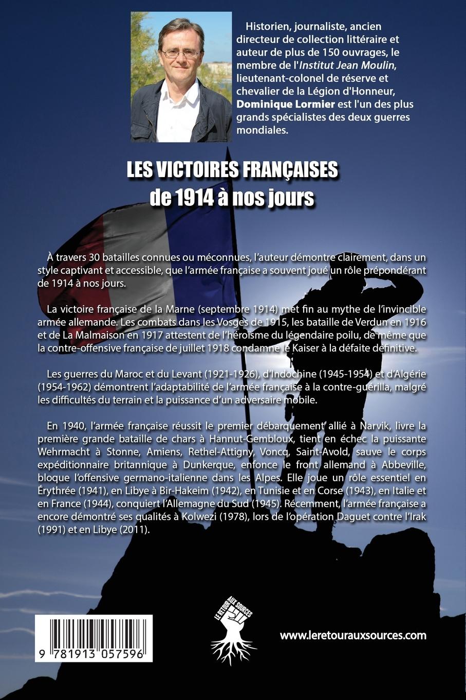 Rückseitencover Les victoires françaises de 1914 à nos jours