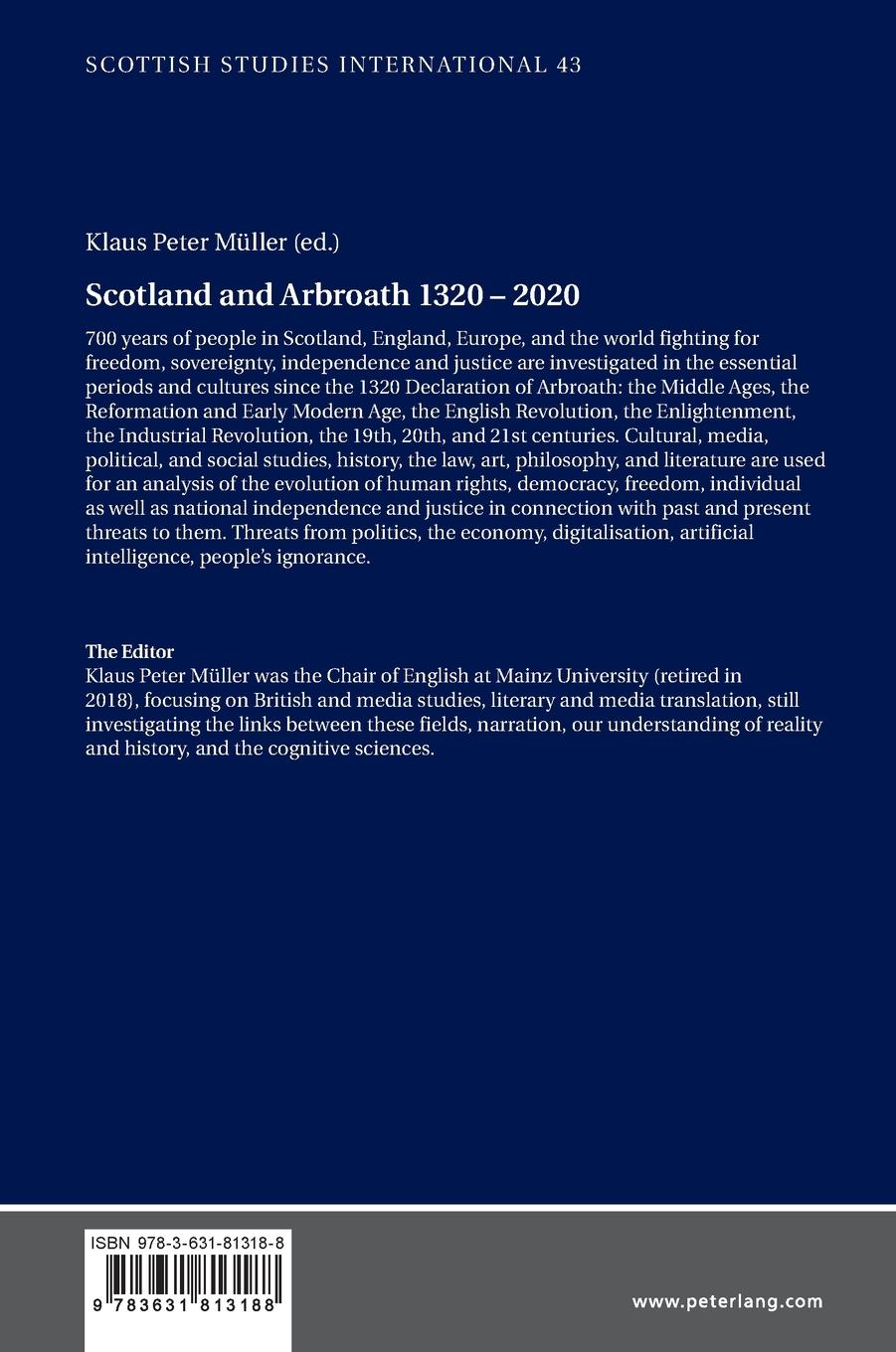 Rückseitencover Scotland and Arbroath 1320 - 2020