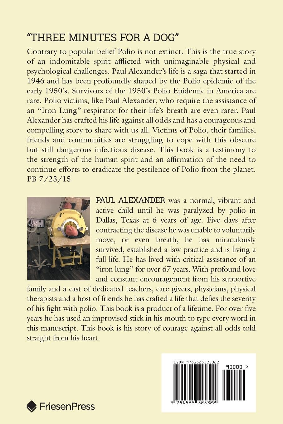 Rückseitencover Three Minutes for a Dog