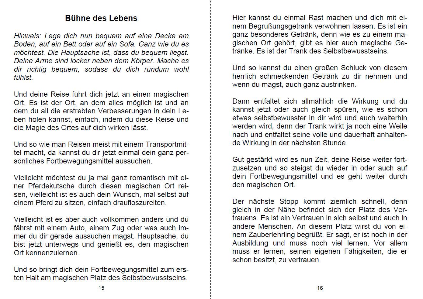 Beispielinhalt (Bild) Entspannungsgeschichten und Fantasiereisen für Erwachsene