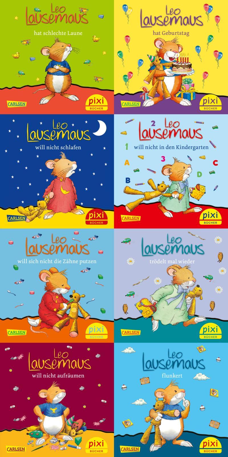 Vorderes Coverbild Pixi-Bundle 8er Serie 271: Neues von Leo Lausemaus (8x1 Exemplar)