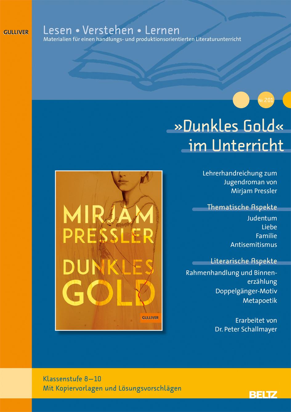Vorderes Coverbild »Dunkles Gold« im Unterricht