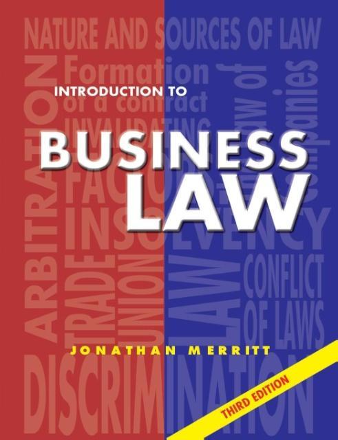 Vorderes Coverbild Introduction to Business Law 3rd Ed