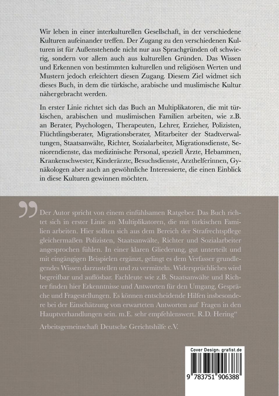 Rückseitencover Leben und Arbeiten mit türkischen, arabischen und muslimischen Familien
