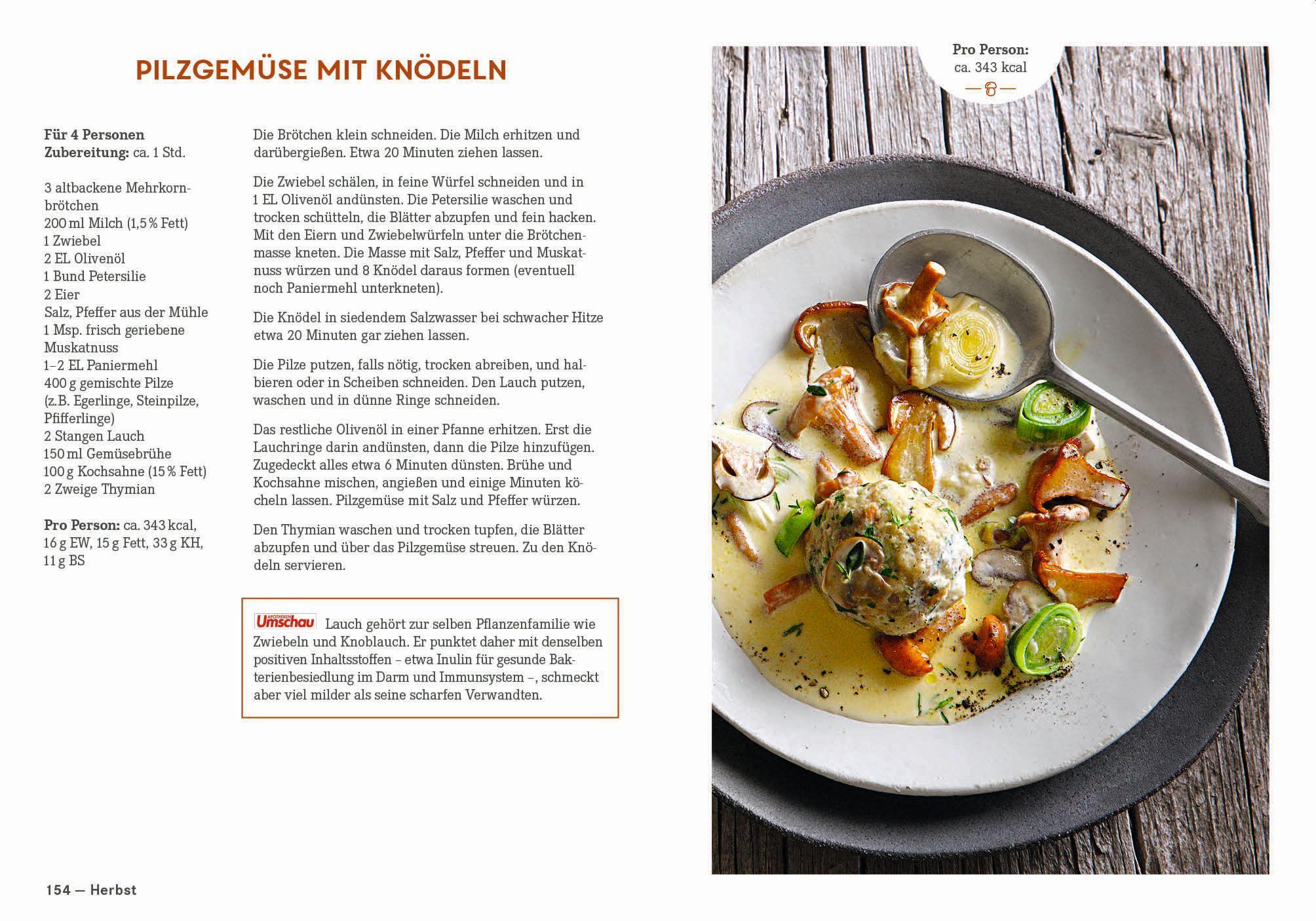 Beispielinhalt (Bild) Apotheken Umschau: Vegetarisch mit Genuss kochen