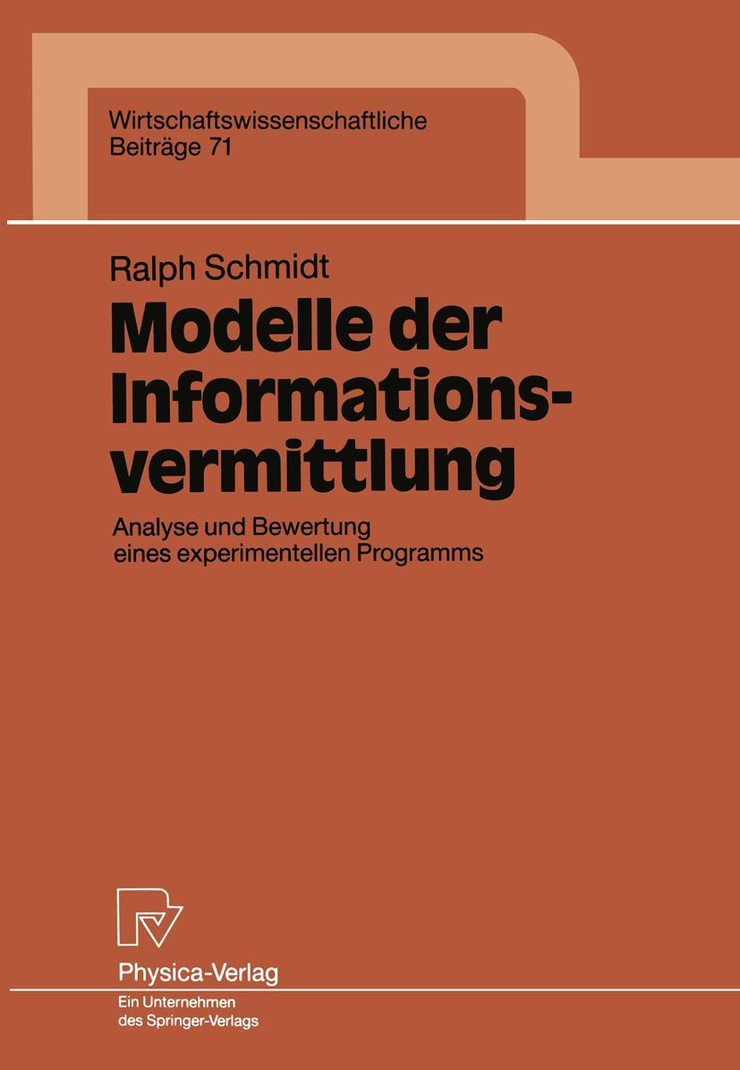 Vorderes Coverbild Modelle der Informationsvermittlung