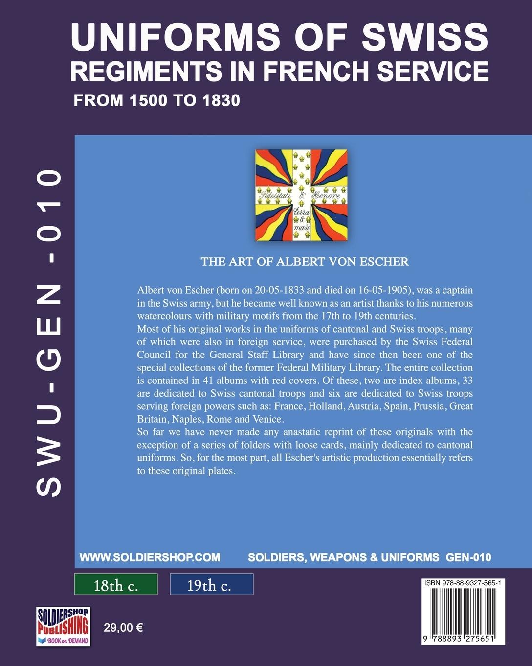 Rückseitencover Uniforms of Swiss Regiments in French service