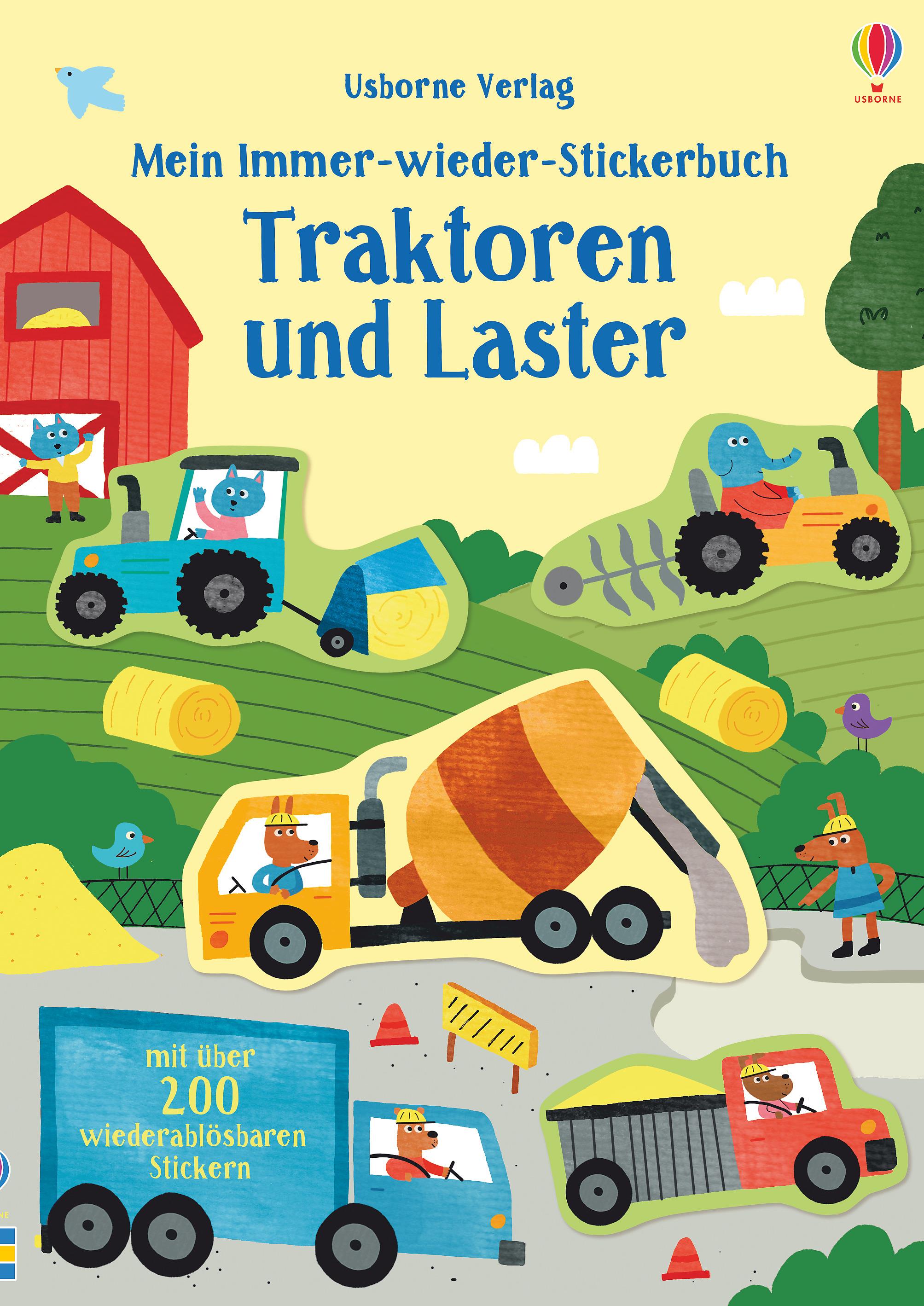 Vorderes Coverbild Mein Immer-wieder-Stickerbuch: Traktoren und Laster