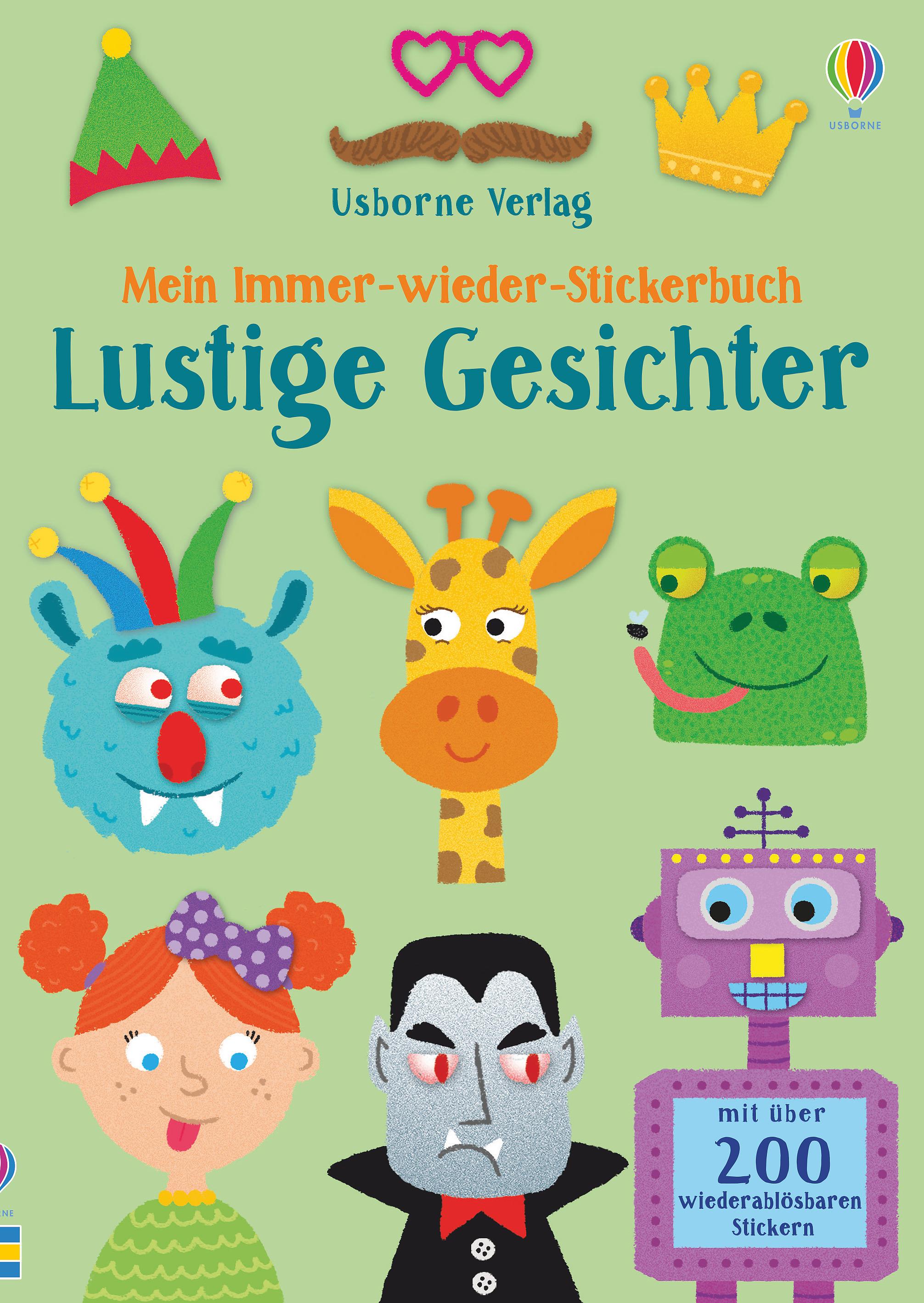 Vorderes Coverbild Mein Immer-wieder-Stickerbuch: Lustige Gesichter