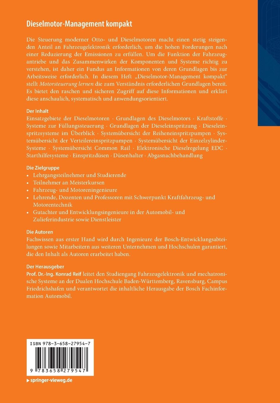 Rückseitencover Dieselmotor-Management kompakt