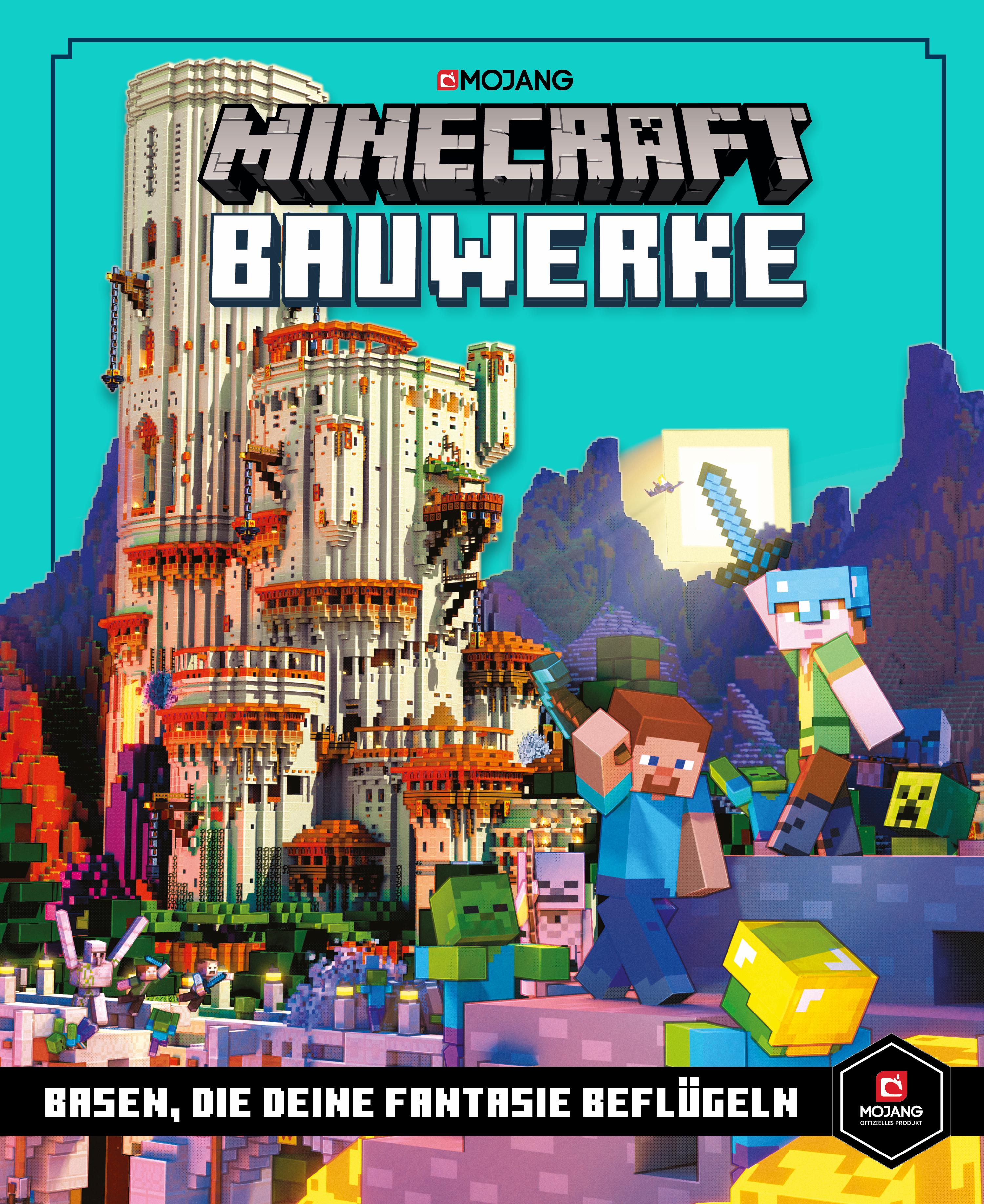 Vorderes Coverbild Minecraft Bauwerke. Basen, die deine Fantasie beflügeln