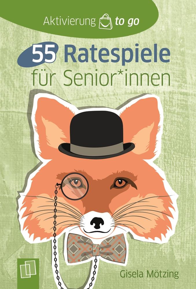 Vorderes Coverbild 55 Ratespiele für Senioren und Seniorinnen