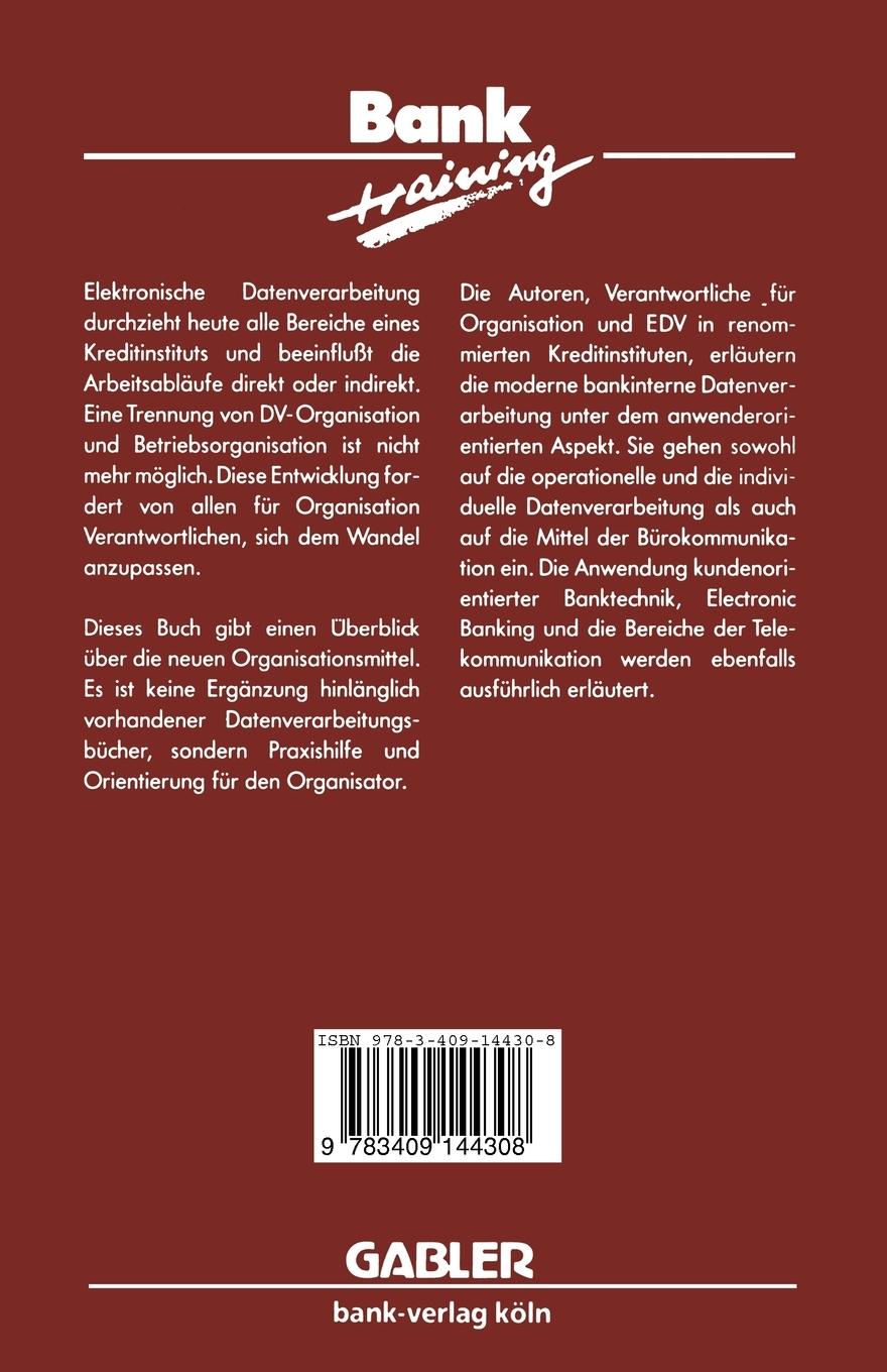 Rückseitencover Organisation im Bankbetrieb