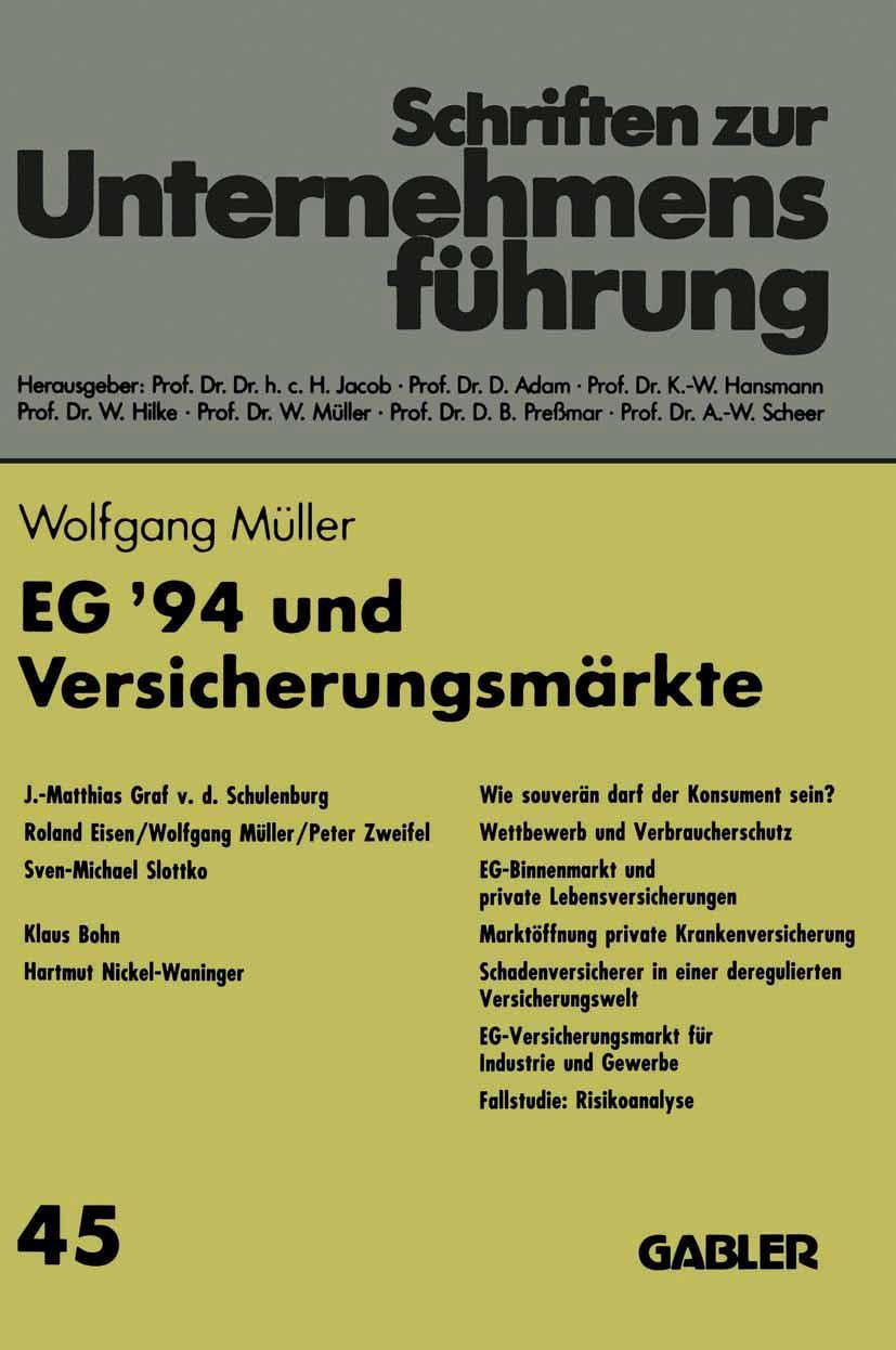 Vorderes Coverbild EG '94 und Versicherungsmärkte