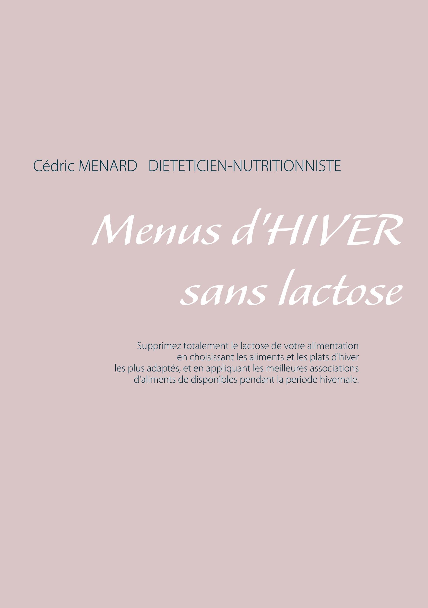 Vorderes Coverbild Menus d'hiver sans lactose