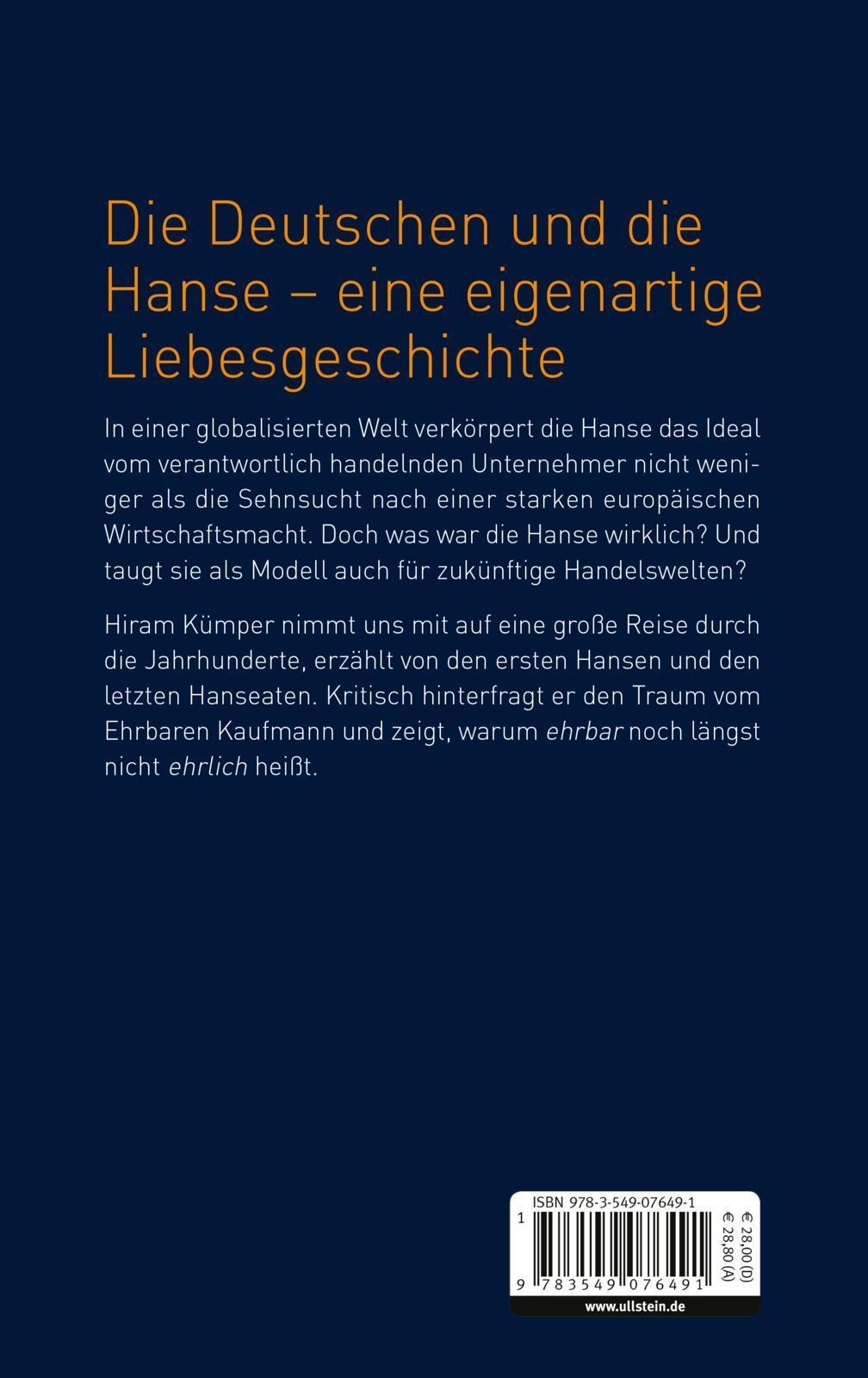 Rückseitencover Der Traum vom Ehrbaren Kaufmann