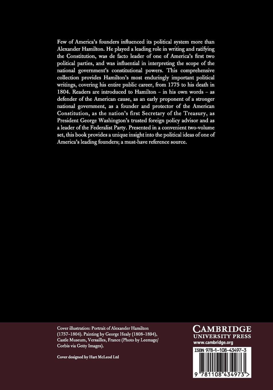 Rückseitencover The Political Writings of Alexander Hamilton